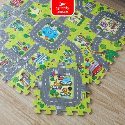 SPEEDS Evamat Motif 30x30x1cm Eva Mat Matras Puzzle Anak Bergambar Mainan Empuk 034-21