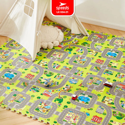 SPEEDS Evamat Motif 30x30x1cm Eva Mat Matras Puzzle Anak Bergambar Mainan Empuk 034-21