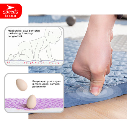 SPEEDS Evamat 103x103cm 12mm Matras Puzzle Karpet Puzzle Matras Eva Alas Lantai Portable LX 034-8