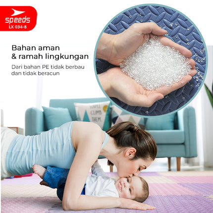 SPEEDS Evamat 103x103cm 12mm Matras Puzzle Karpet Puzzle Matras Eva Alas Lantai Portable LX 034-8
