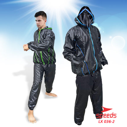 SPEEDS Baju Sauna Sauna Suit Jas Celana Keringat Olahraga Tebal Panas Untuk Olahraga 036-2