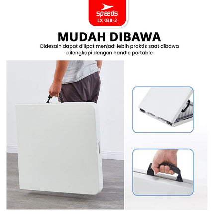SPEEDS Meja Lipat Plastik Folding Table Indoor Outdoor Piknik Pameran Serbaguna Besar Meja Makan 038-2