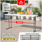 SPEEDS 180x45x74cm Plastic Folding Table Indoor Outdoor Multi-Purpose Large Picnic Table Joint Table 038-28