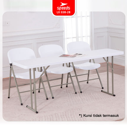 SPEEDS 180x45x74cm Plastic Folding Table Indoor Outdoor Multi-Purpose Large Picnic Table Joint Table 038-28