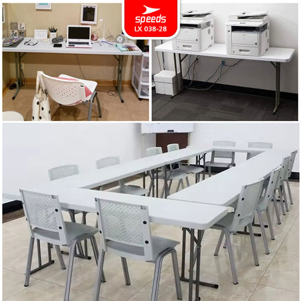 SPEEDS 180x45x74cm Plastic Folding Table Indoor Outdoor Multi-Purpose Large Picnic Table Joint Table 038-28