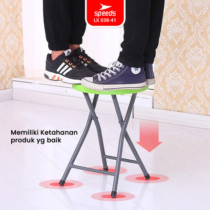 SPEEDS Kursi Lipat Bangku Lipat Serbaguna Portabel Indoor Outdoor Kursi Cafe 038-41
