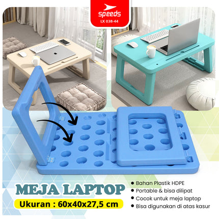 SPEEDS Foldable Thick Sturdy Kids Learning Table Rectangular HDPE Kids Table Preschool Kindergarten Colorful 038-44