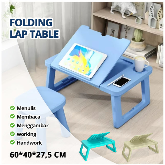 SPEEDS Children's Foldable Study Table Thick Sturdy Foldable Rectangular HDPE Kids Table Preschool Kindergarten Colorful 038-45