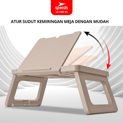SPEEDS Meja Belajar Anak Lipat Tebal Kokoh Foldable Rectangular HDPE Kids Table Persegi Panjang TK Paud Colorful 038-45