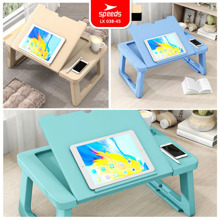SPEEDS Meja Belajar Anak Lipat Tebal Kokoh Foldable Rectangular HDPE Kids Table Persegi Panjang TK Paud Colorful 038-45
