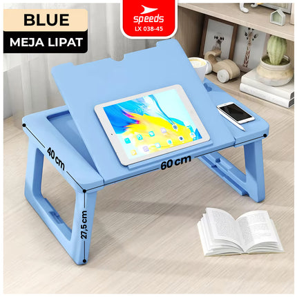 SPEEDS Meja Belajar Anak Lipat Tebal Kokoh Foldable Rectangular HDPE Kids Table Persegi Panjang TK Paud Colorful 038-45