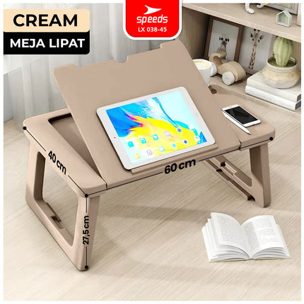 SPEEDS Meja Belajar Anak Lipat Tebal Kokoh Foldable Rectangular HDPE Kids Table Persegi Panjang TK Paud Colorful 038-45