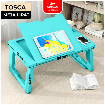 SPEEDS Meja Belajar Anak Lipat Tebal Kokoh Foldable Rectangular HDPE Kids Table Persegi Panjang TK Paud Colorful 038-45