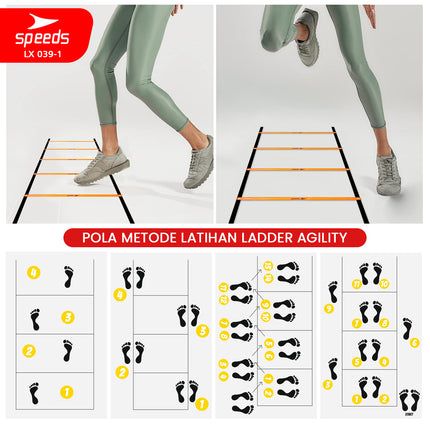 SPEEDS Agility Speed Ladder Drills training Tangga Kelincahan Ketangkasan Outdoor Latihan Atlit 039-1