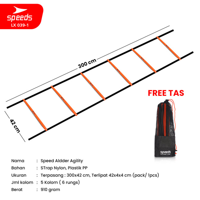 SPEEDS Agility Speed Ladder Drills training Tangga Kelincahan Ketangkasan Outdoor Latihan Atlit 039-1