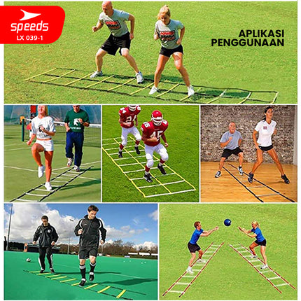 SPEEDS Agility Speed Ladder Drills training Tangga Kelincahan Ketangkasan Outdoor Latihan Atlit 039-1