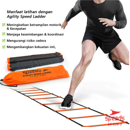 SPEEDS Agility Speed Ladder Drills 8m Agility Ladder Outdoor Training Athlete Agility 039-3