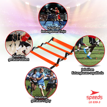 SPEEDS Agility Speed Ladder Drills 8m Agility Ladder Outdoor Training Athlete Agility 039-3