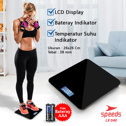 SPEEDS Timbangan Badan Anak Mini Digital Design Kartun 180 KG 040-11