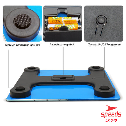 SPEEDS Timbangan Badan Anak Mini Digital Design Kartun 180 KG 040-11