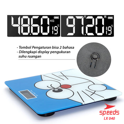 SPEEDS Timbangan Badan Anak Mini Digital Design Kartun 180 KG 040-11