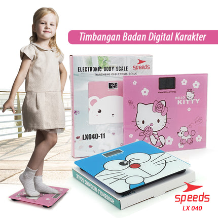 SPEEDS Timbangan Badan Anak Mini Digital Design Kartun 180 KG 040-11