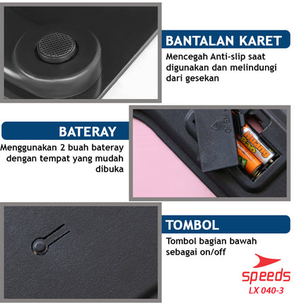 SPEEDS Timbangan Badan Digital180kg scale kaca Berat  Mini Max Original Impor 040-3