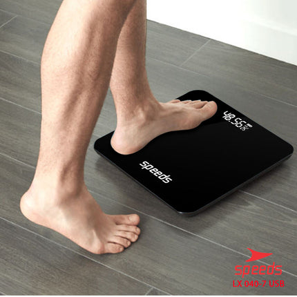 SPEEDS Timbangan Badan Digital Scale Kaca Berat Max 180 Kg Original Impor 040-7