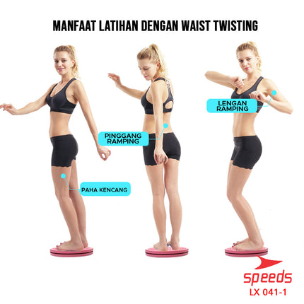 SPEEDS Magnetic Trimmer Jogging Body Plate Waist Twisting Alat Bakar Lemak LX 041-1