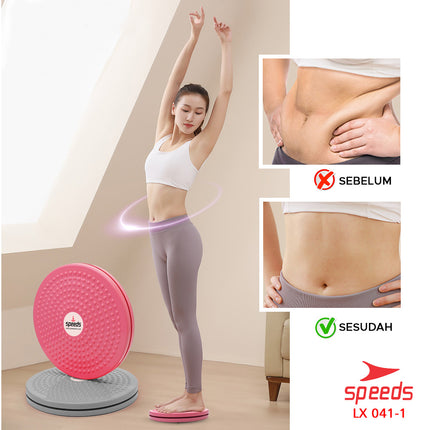 SPEEDS Magnetic Trimmer Jogging Body Plate Waist Twisting Alat Bakar Lemak LX 041-1