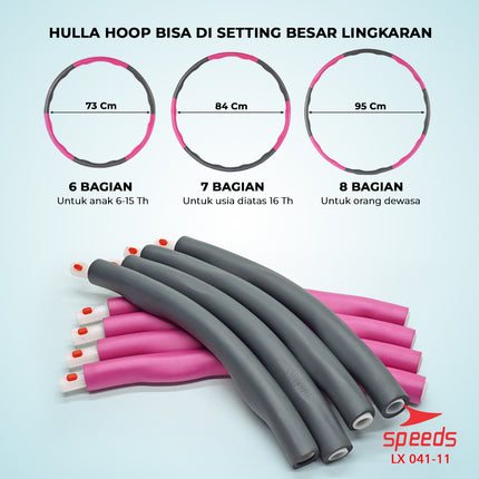 SPEEDS Hula Hoop Foam Detachable for Fitness Exercise Portable Hula Hoop 041-11