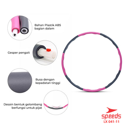 SPEEDS Hula Hoop Foam Detachable for Fitness Exercise Portable Hula Hoop 041-11