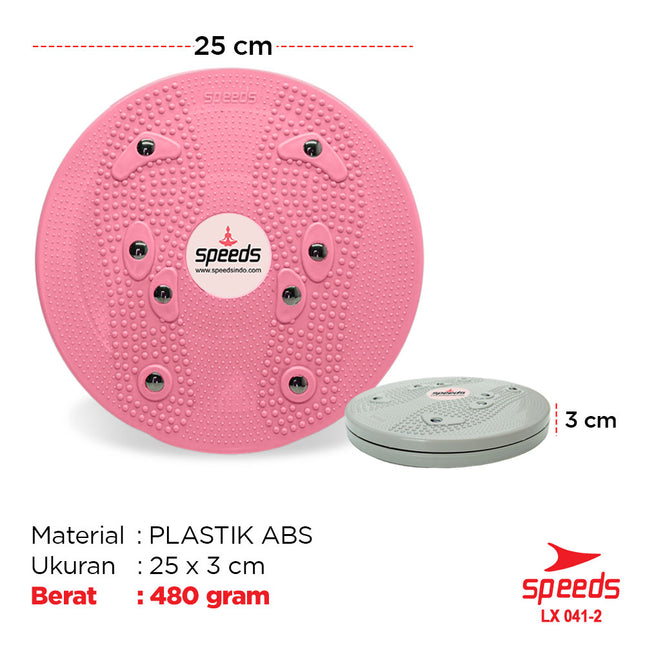 SPEEDS Alat Fitness Pelangsing Perut dan Paha Waist Twisting Disc 360° Alat Olahraga Santai Portabel 041-2
