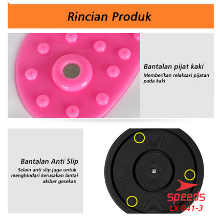 SPEEDS Magnetic Trimmer Jogging Body Plate Waist Twisting Pelangsing Tubuh Perut LX 041-3