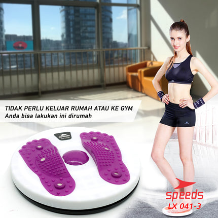 SPEEDS Magnetic Trimmer Jogging Body Plate Waist Twisting Pelangsing Tubuh Perut LX 041-3