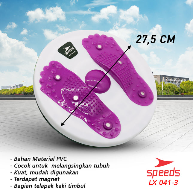 SPEEDS Magnetic Trimmer Jogging Body Plate Waist Twisting Pelangsing Tubuh Perut LX 041-3