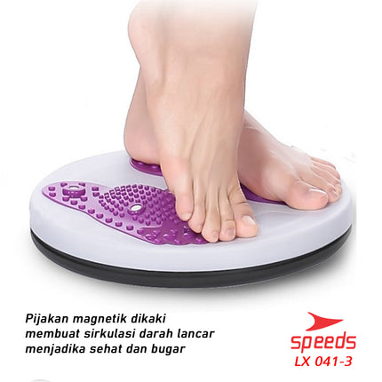 SPEEDS Magnetic Trimmer Jogging Body Plate Waist Twisting Pelangsing Tubuh Perut LX 041-3