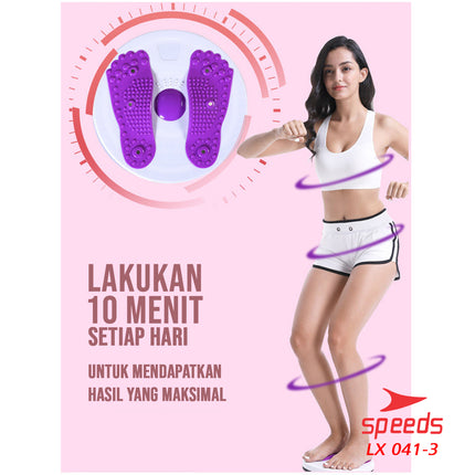 SPEEDS Magnetic Trimmer Jogging Body Plate Waist Twisting Pelangsing Tubuh Perut LX 041-3