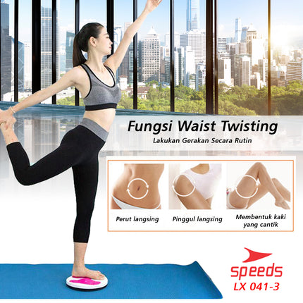 SPEEDS Magnetic Trimmer Jogging Body Plate Waist Twisting Pelangsing Tubuh Perut LX 041-3