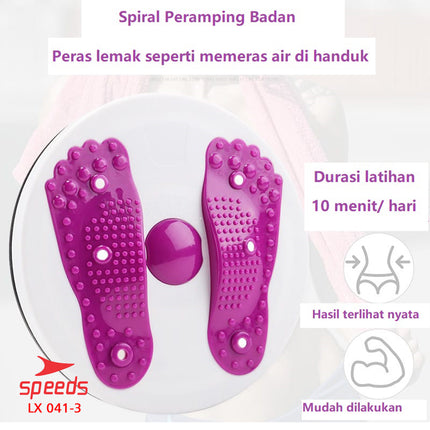 SPEEDS Magnetic Trimmer Jogging Body Plate Waist Twisting Pelangsing Tubuh Perut LX 041-3