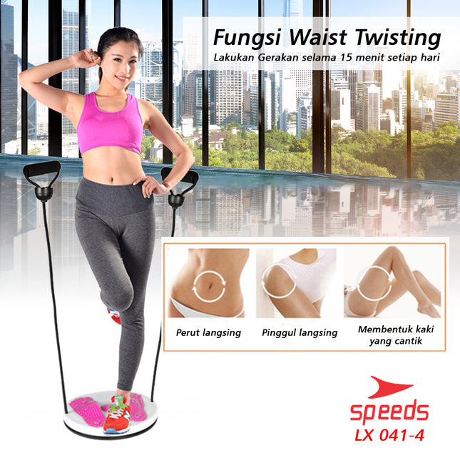 SPEEDS Magnetic Trimmer Jogging Body Plate Waist Twisting Dengan Tali Pengecil Pinggang LX 041-4