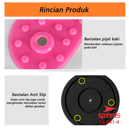 SPEEDS Magnetic Trimmer Jogging Body Plate Waist Twisting Dengan Tali Pengecil Pinggang LX 041-4