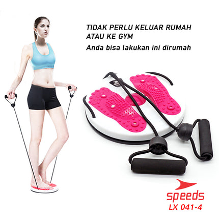 SPEEDS Magnetic Trimmer Jogging Body Plate Waist Twisting Dengan Tali Pengecil Pinggang LX 041-4