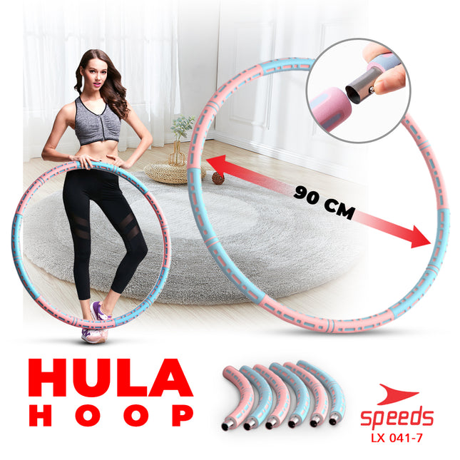 SPEEDS Hula Hoop Portabel Bongkar Pasang 8 Bongkah HulaHoop Olahraga Kebugaran Fitness 041-7