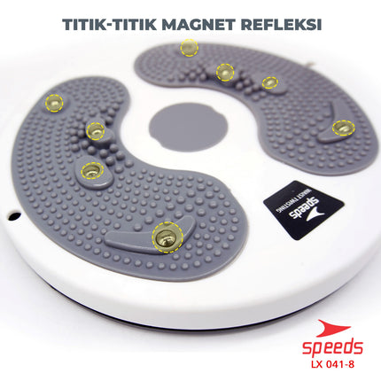 SPEEDS Magnetic Trimmer Jogging Body Plate Waist Twisting Alat Bakar Lemak 041-8