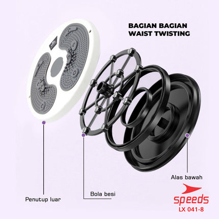 SPEEDS Magnetic Trimmer Jogging Body Plate Waist Twisting Alat Bakar Lemak 041-8