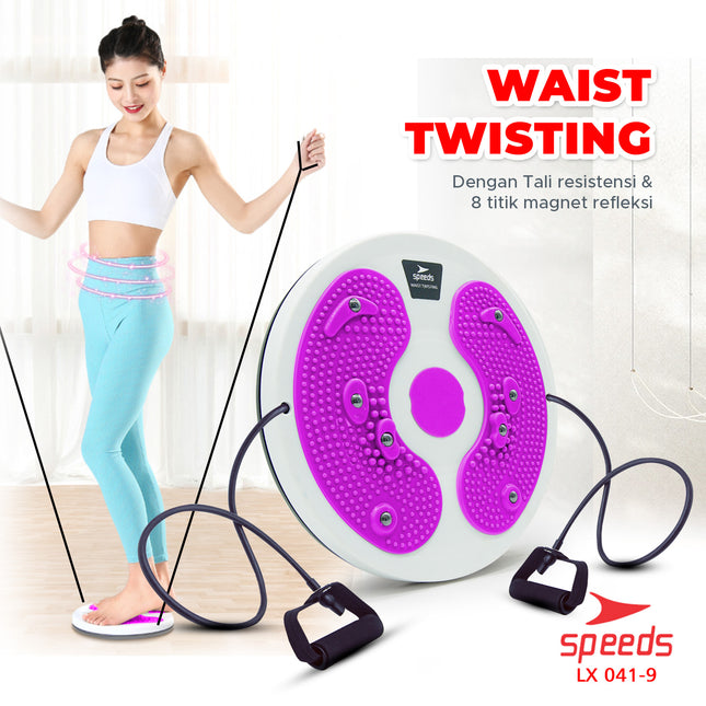 SPEEDS Magnetic Trimmer Jogging Body Plate Dilengkapi Dengan Tali Waist Twisting Alat Putar Pinggang 041-9