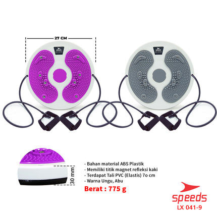 SPEEDS Magnetic Trimmer Jogging Body Plate Equipped with Waist Twisting Rope Waist Twister 041-9