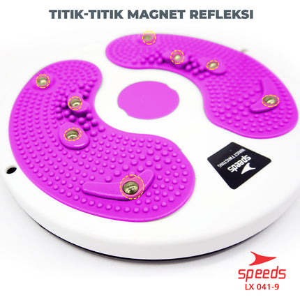 SPEEDS Magnetic Trimmer Jogging Body Plate Equipped with Waist Twisting Rope Waist Twister 041-9