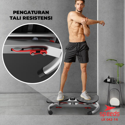 SPEEDS Waist Twisting Alat Fitness Piring Senam Pelangsing Lemak Waist Twister Outdoor Indoor 042-14